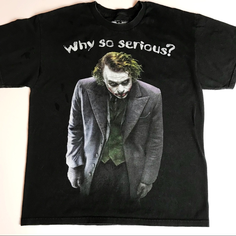 Vintage Joker The Dark Knight T Shirt Large Heath Ledger